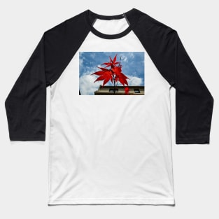 Red Maple and Sun Baseball T-Shirt